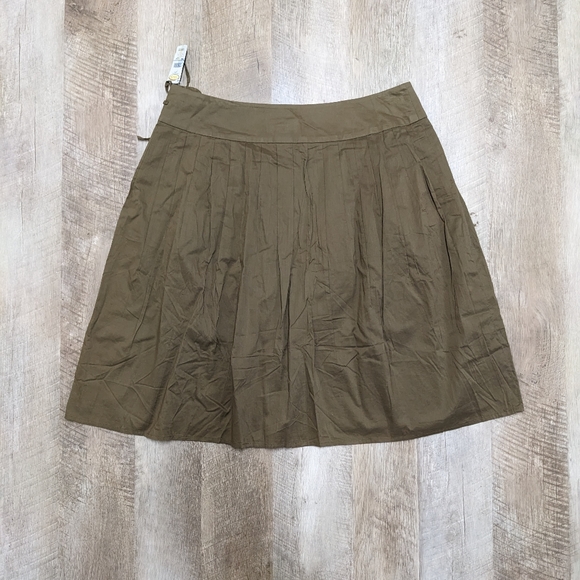 Talbots Petites Olive Green A line Skirt New with tags Size 12P - Picture 2 of 8
